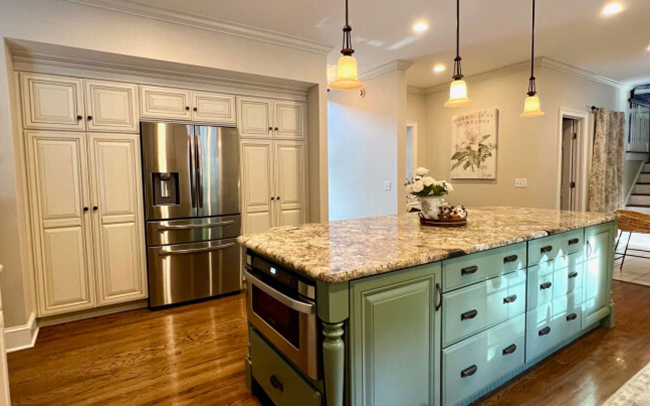 Kitchen Cabinet repairs and refacing in Wilton